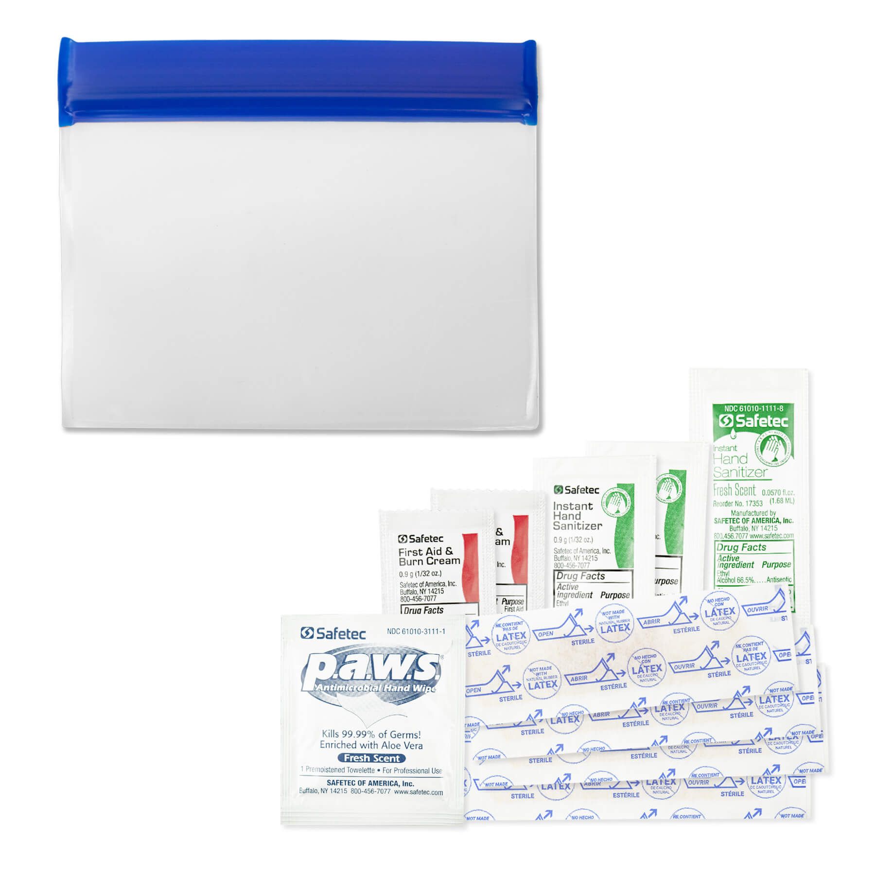 Clear with Blue Zip Lock Blank